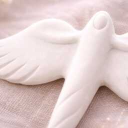 Handmade Angel Of Light Sculpture Marble, Quartz, Selenite Healing Tool - thumbnail 3
