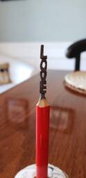 Pencil Lead Art. Love in A Custom Stand - thumbnail 1