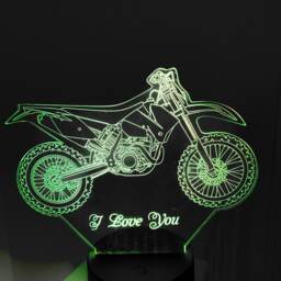 Motorcycle 3D Smart App Control Night Light Bluetooth, Music, 7&16M Colour Mobile App , Gift Led Lamp - thumbnail 2