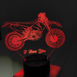 Motorcycle 3D Smart App Control Night Light Bluetooth, Music, 7&16M Colour Mobile App , Gift Led Lamp - thumbnail 4