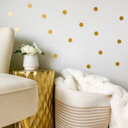 Set Of Polka Dots - You Pick The Size . Vinyl Wall Art Decal. Dot Pattern. Gold - thumbnail 3
