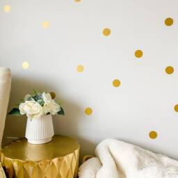 Set Of Polka Dots - You Pick The Size . Vinyl Wall Art Decal. Dot Pattern. Gold - thumbnail 2