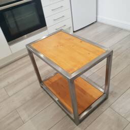 Industrial Rustic Style End Table - thumbnail 3