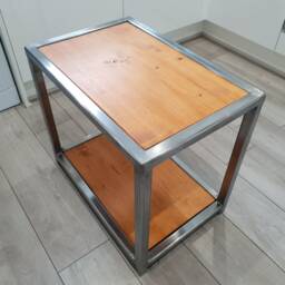 Industrial Rustic Style End Table - thumbnail 4