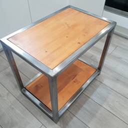 Industrial Rustic Style End Table - thumbnail 2