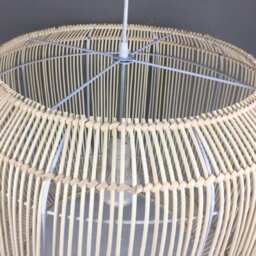 Rattan Pendant Light - Wicker Hanging Lamp Shade Bohemian Lighting - thumbnail 3