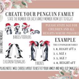 Personalised Family Christmas Penguin Bauble Family Christmas Tree Ornament, Decoration For Family, Portrait - thumbnail 2