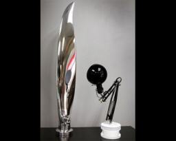 Mirror Polished Piggy X Cutlass Airplane Propeller Display Blade - thumbnail 1