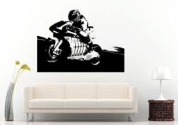 Sport Bike Motorcycle Crotch Rocket Speed Biker Race Track Road Street Racing Wall Decal Vinyl Sticker Mural Room Decor L1215 - thumbnail 1