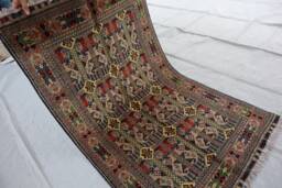 3'2x5'6 Handmade Afghan Area Rug - Top Quality Hand Knotted Veg Dyes Wool Oriental Turkmen Tribal Rug, 3x5 Living Rom - thumbnail 1