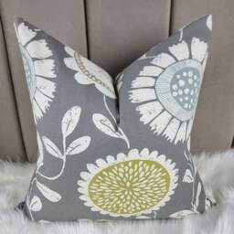 Scion/Harlequin Retro Grey Cushion Cover Anneke Acid Pumice Marine Double Sided 100% Cotton Style Cushion Cover - thumbnail 1