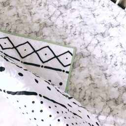 Baby Quilt - Marble & Mudcloth Baby Blanket, Gift, Modern Nursery Decor, Bedding - thumbnail 3