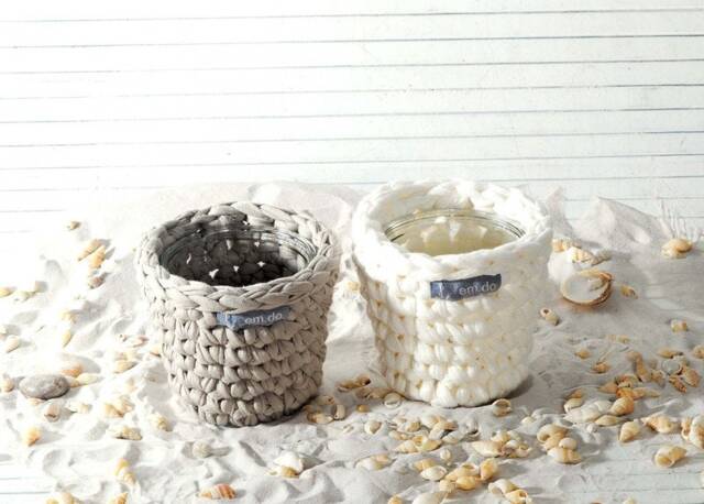 Maritime Tealight Holder Beige White