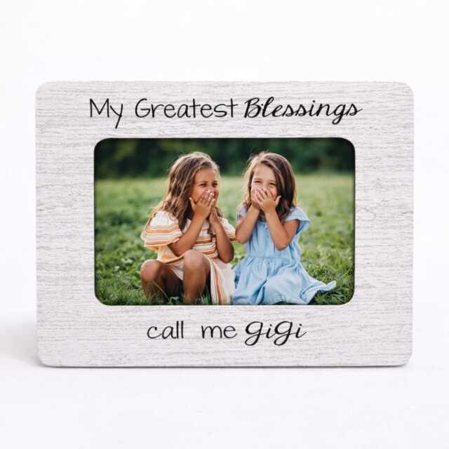 Personalized Gigi Picture Frame My Greatest Blessings Call Me Custom Grandkids Photo Gift Idea For Grandma - image 1