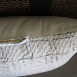 "12 - White Mudcloth Pillow Cover 12"" X 35" - thumbnail 3