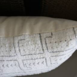"12 - White Mudcloth Pillow Cover 12"" X 35" - thumbnail 2