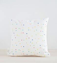 Hand-Drawn Polka Dot Pillow Cover Modern Kids Nursery Decor - thumbnail 1