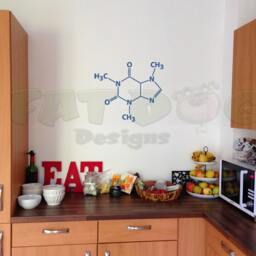 Caffeine Molecule Removable Vinyl Decal - Science Decal, Chemistry Wall Art, Stem Teacher Sign, Classroom Decor, Gift - thumbnail 2