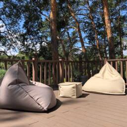 Bean Bag Chair, Linen Floor Cushion, Seat Lounge Pouf, Scandinavian Meditation Pillow - thumbnail 4