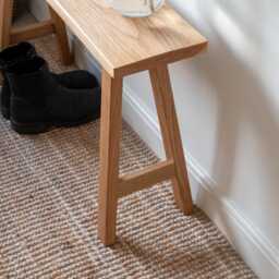 Hallway Shoe Bench in Light Oak, Bench For Porch, Mudroom, Entrance Hall, Small Seat Shoes, Made England - thumbnail 3
