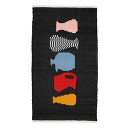 Jugs - Handwoven Cotton Rug Wall Textile Weaving Recycled Modern Kilim Tapestry Tartaruga - thumbnail 3