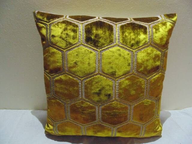Designers Guild Fabric Manipur Ochre Cushion Cover/Pillow Cover - image 1