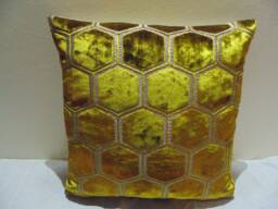 Designers Guild Fabric Manipur Ochre Cushion Cover/Pillow Cover - thumbnail 1