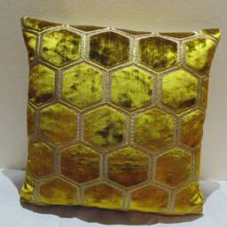 Designers Guild Fabric Manipur Ochre Cushion Cover/Pillow Cover - thumbnail 3