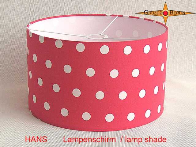 Roter Lampenschirm Mit Punkten Hans Red White Lampshade Kids in Many Sizes Of Your Choice ?? 25 - 70 cm - image 1