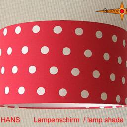 Roter Lampenschirm Mit Punkten Hans Red White Lampshade Kids in Many Sizes Of Your Choice ?? 25 - 70 cm - thumbnail 2