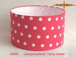 Roter Lampenschirm Mit Punkten Hans Red White Lampshade Kids in Many Sizes Of Your Choice ?? 25 - 70 cm - thumbnail 1