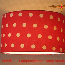 Roter Lampenschirm Mit Punkten Hans Red White Lampshade Kids in Many Sizes Of Your Choice ?? 25 - 70 cm - thumbnail 3