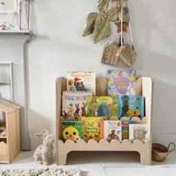 Scalloped Montessori Children's Bookcase - Charming Scallop Shelf For Kids' Room Storage - thumbnail 4