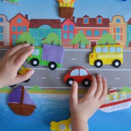 Baby Sensory Board Magnetic Felt Vehicle Quiet Book - thumbnail 4