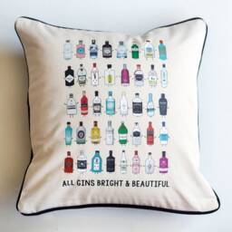 Funny Gin Cushion, Scatter Room Decor, Cushion Cover, Homewares, Gift, Decorative Pillow - thumbnail 3