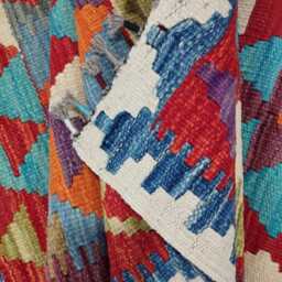 Kilim Rug Classic, Handmade Artisan Afghan Turkish Scandinavian Navajo Bohemian Wool Flatweave Multicolour 124x80 cm - thumbnail 4