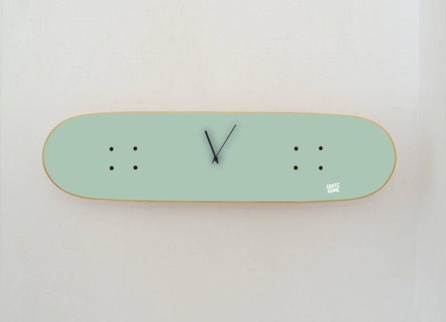 Skateboard Decor Inspiration For Skateboarding Fan - Gift Skateboarders Skate Clock Mint - image 1