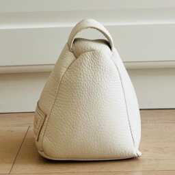Hand Made Luxury Door Stop in Beige Coloured Leather, Out Of Filled With Sand. Cute & Practical. Great Gift - thumbnail 3