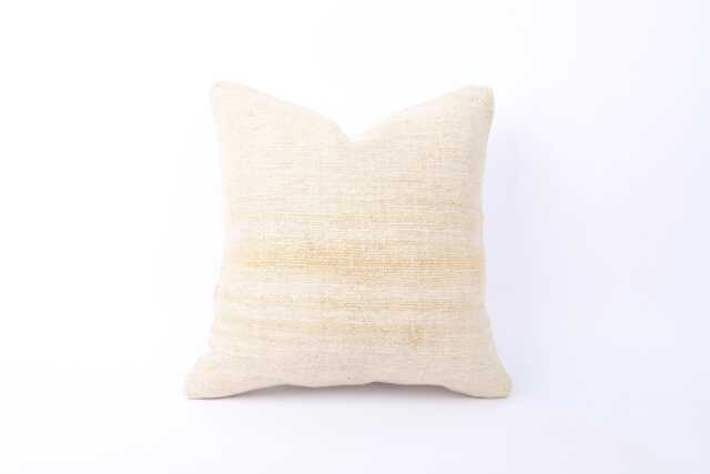 Vintage Turkish Kilim Pillow Cover Handwoven Wool Throw - 16x16 - image 1