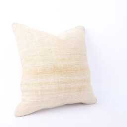 Vintage Turkish Kilim Pillow Cover Handwoven Wool Throw - 16x16 - thumbnail 3