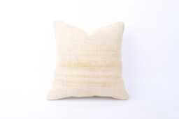 Vintage Turkish Kilim Pillow Cover Handwoven Wool Throw - 16x16 - thumbnail 1