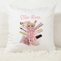 Personalised Cushion, Floral Flower Customised Gift, Mothers Day, Throw Pillow. Birthday - thumbnail 3