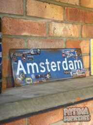 Ajax Amsterdam Football Vintage Style Real Rust Metal Wall Art Dutch Netherlands Holland Ultras - thumbnail 1