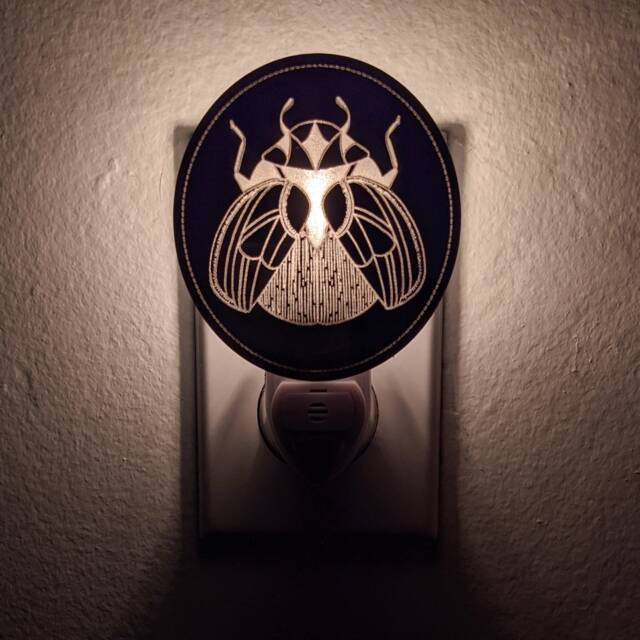 Beetle Bronze Mirror Acrylic Night Light - image 1