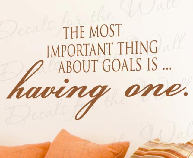 The Most Important Thing About Goals Having One Office Inspirational Vinyl Large Wall Decal Quote Sticker Decoration Art Decor J28 - image 1