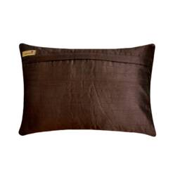 Decorative Oblong/Lumbar Rectangle Throw Pillow Covers Accent Pillows Couch Sofa 12x16 Brown Silk Crystal Embroidered - Dreams - thumbnail 4
