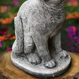 Sitting Kitty Statue Concrete Cat Figurine Stone Kitten Sculpture Memorial Ornament Handmade Kitten Lover Gift Garden Art Decoration - thumbnail 4