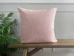 Nina - Dusky Pink Plain Linen Modern Farmhouse Cushion Covers - thumbnail 1