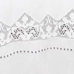 Brisebise Curtain Panel With Handmade Crochet Insets, White, 88x140 cm, Tony Brand, On Cotton Canvas - thumbnail 3