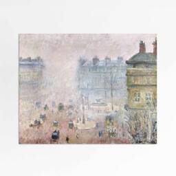 Paris Mist - Fine Art Print Cityscape French Antique Vintage Oil Painting Impressionism Camille Pissaro Sizes 8x10 11x14 16x20 - thumbnail 2